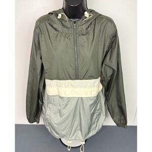Beautiful Giant Women's Colorblock Lightweight Hooded Anorak Jacket Green Medium